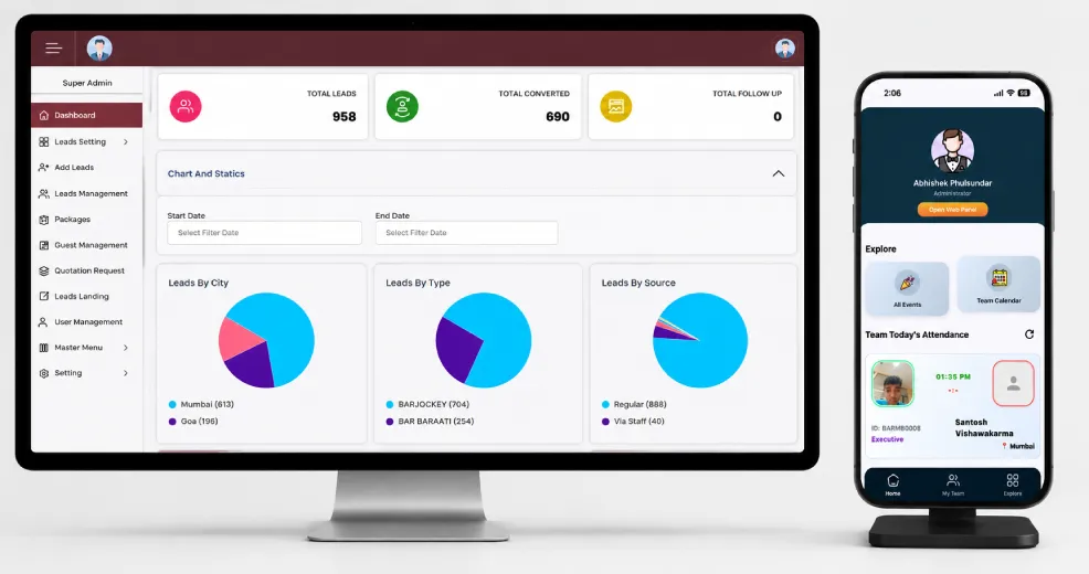 CRM dashboard